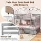 preview thumbnail 18 of 18, Costway Twin Over Twin Bunk Bed with 2 Storage Drawers Ladder No Box