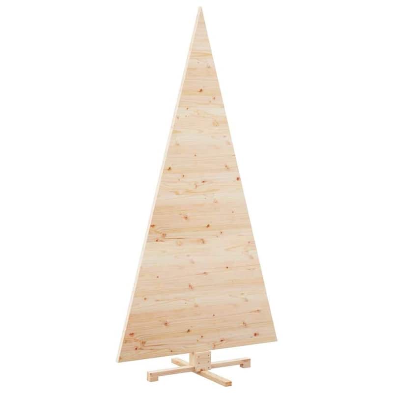 vidaXL Christmas Trees with Stand Natural/Brown Solid pine wood