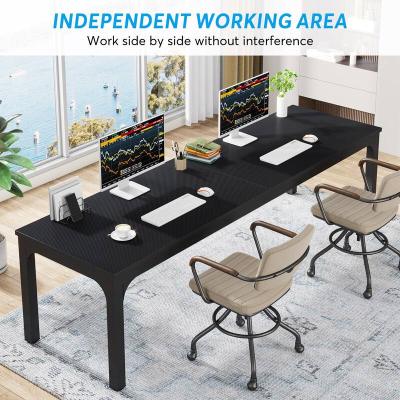 78.8" Extra Long 2 Person Computer Desk with Metal Legs for Home Office Bedroom