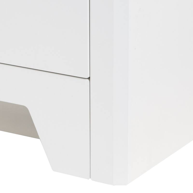 Spring Mill Cabinets Salil 60" Double-Sink Vanity With 2 Cabinets, 3 Drawers, and White Sink Top