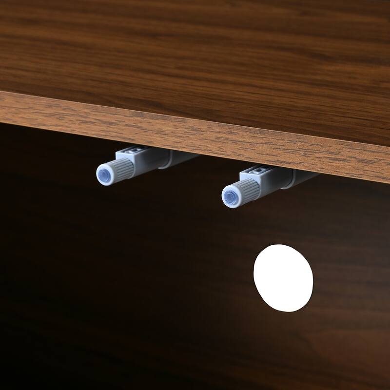 Wooden 69.6"Wide TV Stand for TVs up to 75", Rustic Media Console, Sturdy Base TV Cabinet with Cable Management