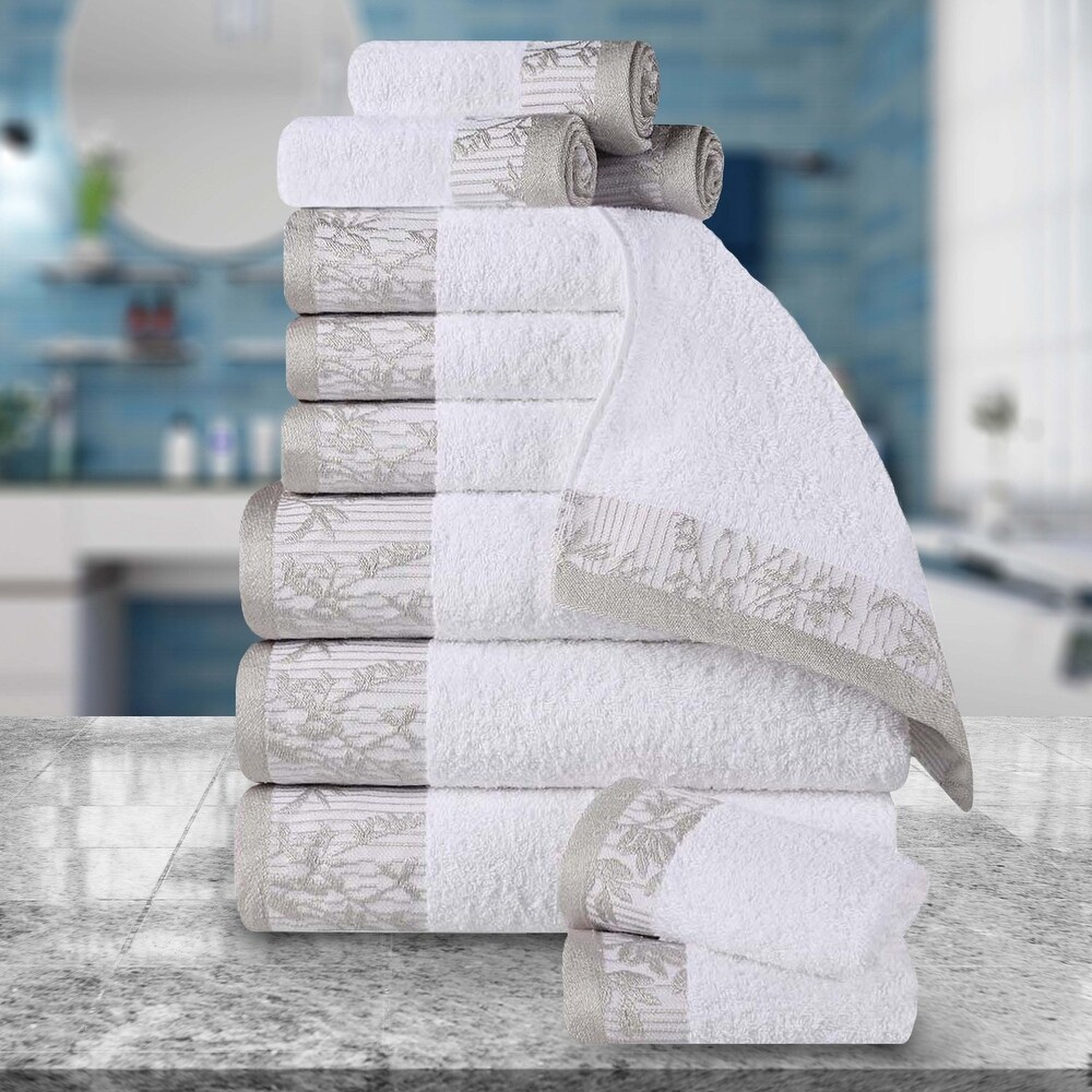 White Floral Towels Bed Bath Beyond
