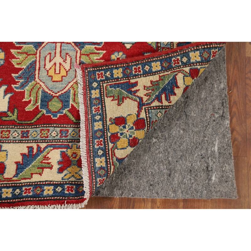 Red Kazak Accent Rug Hand-Knotted Wool Carpet - 3'3" x 5'0"
