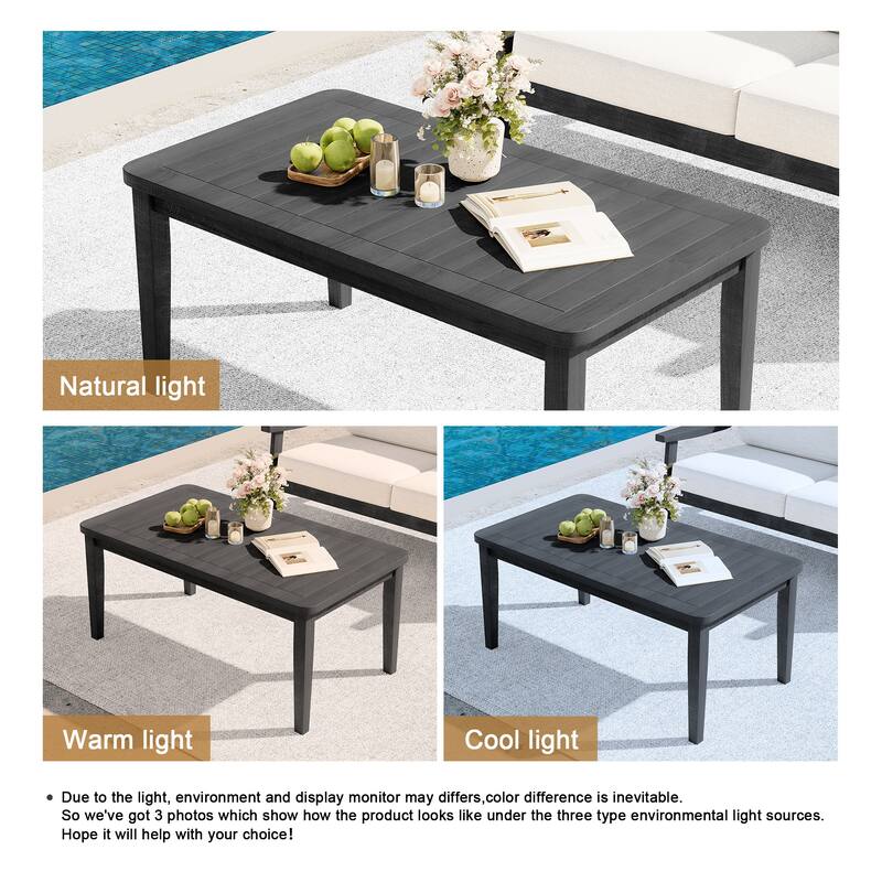 Iconic Classic Teak Outdoor Patio Rectangular Coffee Table