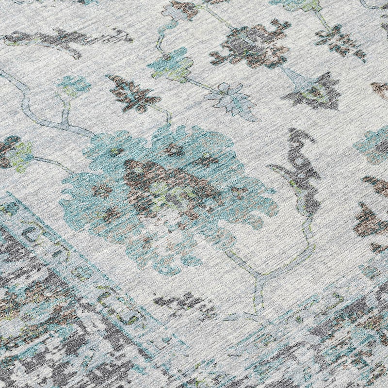 HomeRoots Floral Traditional Rectangle Outdoor Rug