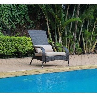 International Caravanpentana Resin Wicker Outdoor Lounge Chair With Cushions Dark Grey Dailymail