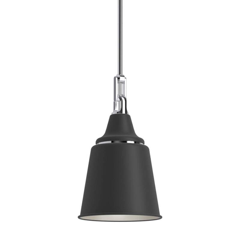 Kohler Lighting 42201-PE01 Varla 9" Wide Mini Pendant - Polished Chrome / Matte Black