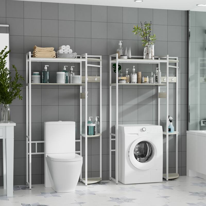 Large Over The Toilet Storage Cabinet Washing Machine Rack Organizer