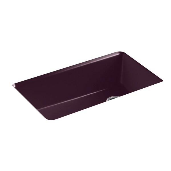 Kohler K-5871-5UA3 Riverby 33" Undermount Single Basin Cast Iron Kitchen Sink