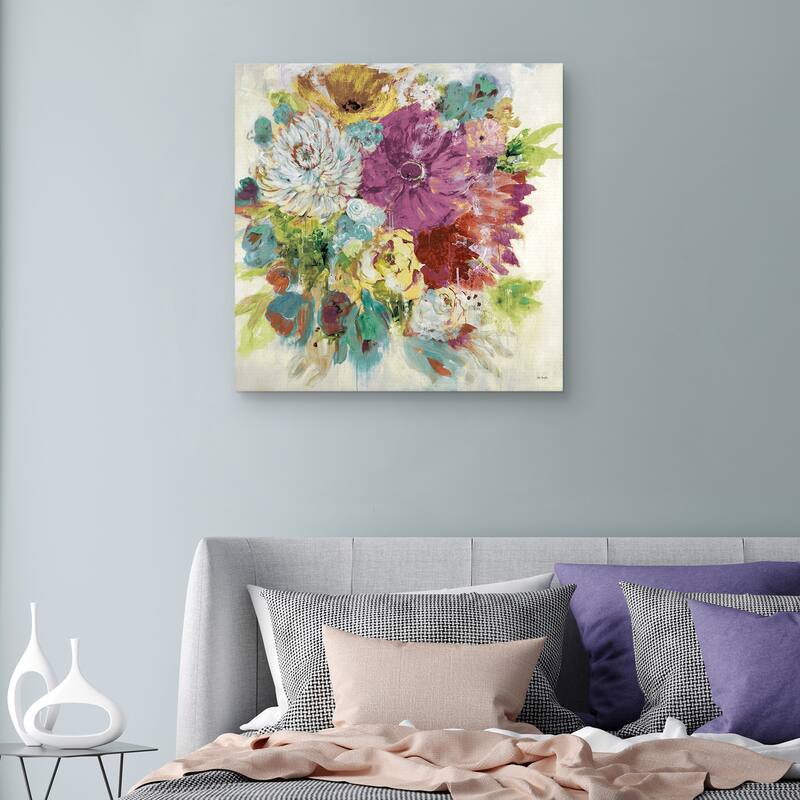 Jewel Tone Bouquet by Jill Martin Canvas Art Print