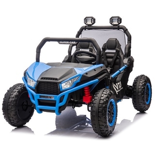 Kids' Ride-On Car with Bluetooth, Dual Seats, and Four-Wheel Suspension System