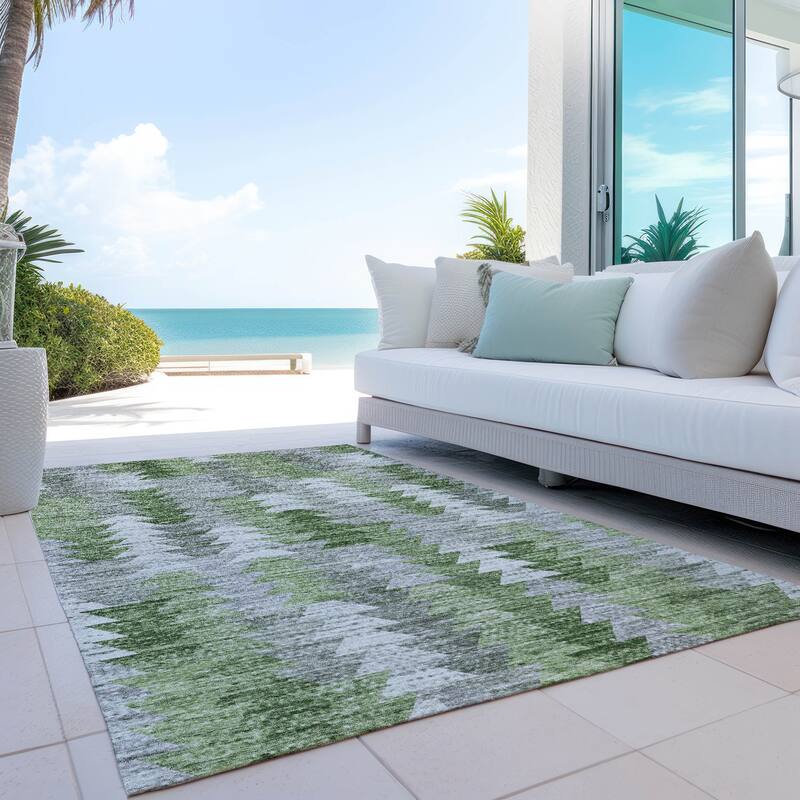 Machine Washable Indoor/ Outdoor Chantille Modern Moroccan Boho Rug