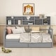 preview thumbnail 2 of 16, Twin size Daybed, Wood Slat Support, with Bedside Shelves and Two Drawers