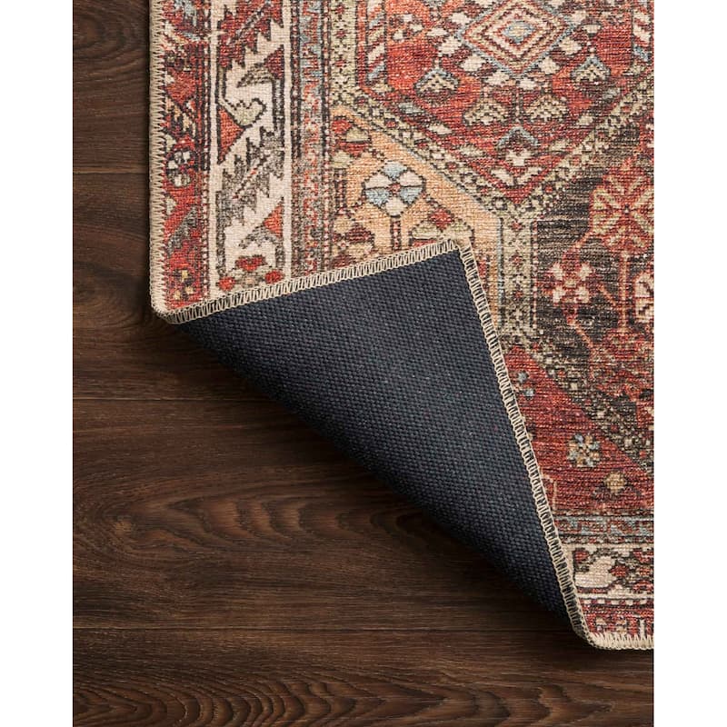 Alexander Home Tremezzina Printed Distressed Diamond Boho Rug