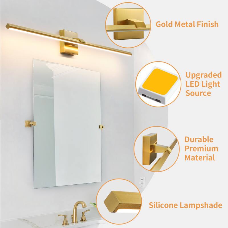 Modern Vanity Lighting Fixtures 24/32/39'' Bathroom Vanity Lights Over Mirror Wall Sconce for Bathroom