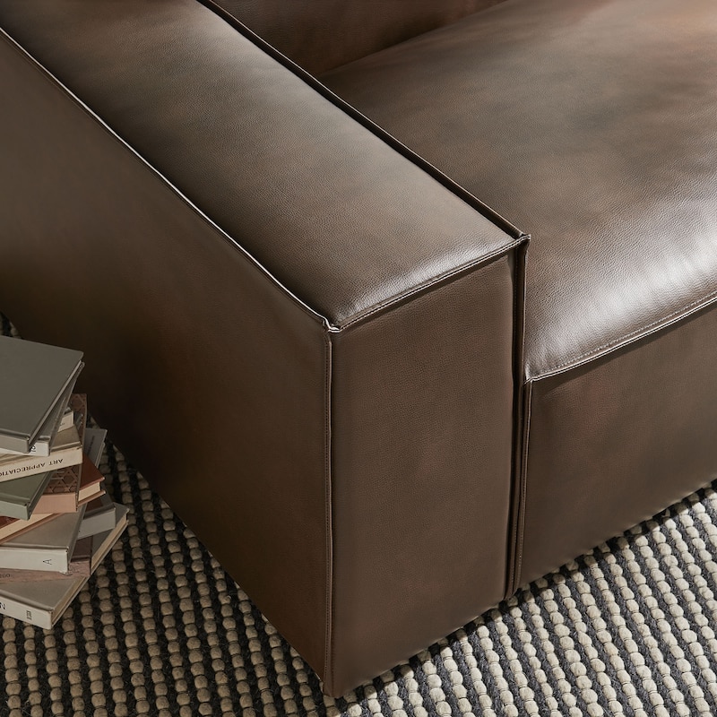 Restore Vegan Leather Left-Facing Modular Lounge Chair