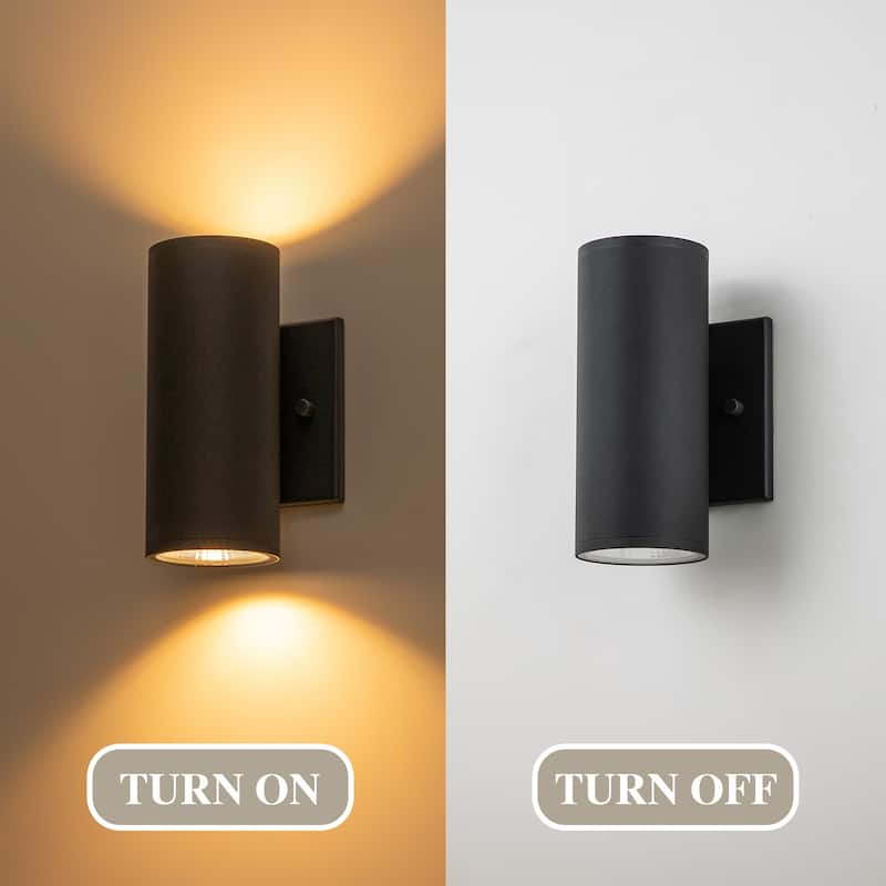 2 - Light Modern Industrial LED Outdoor Wall Sconce