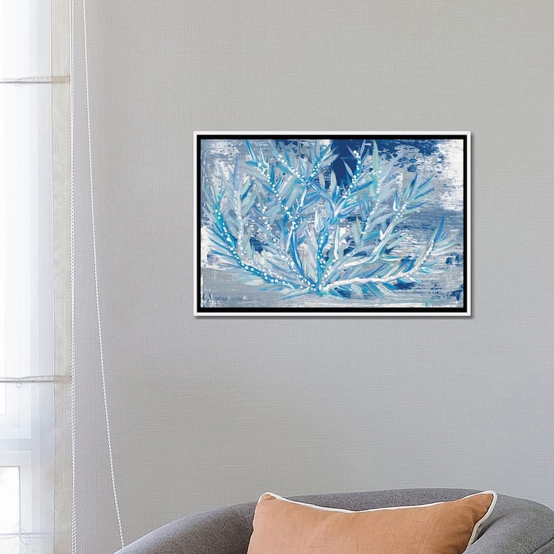 iCanvas "Azul Dotted Coral Horizontal" by Gina Ritter Framed Canvas Print