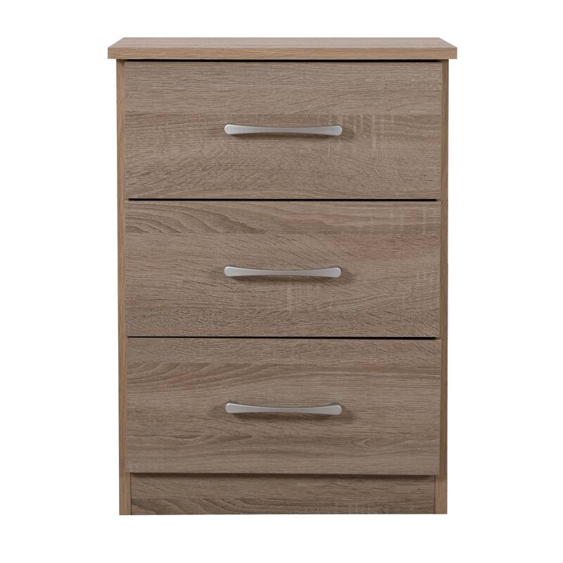 Contemporary Sandle Wood Nightstand with Spacious Top