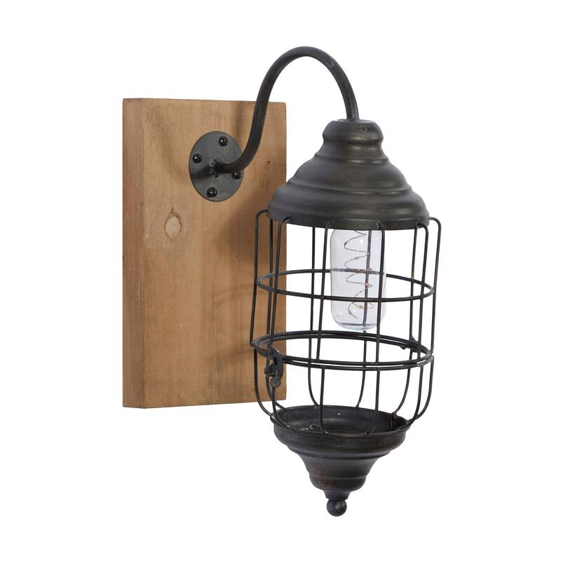 Black Metal Industrial Wall Sconce 15 x 6 x 11 - 6 x 11 x 15