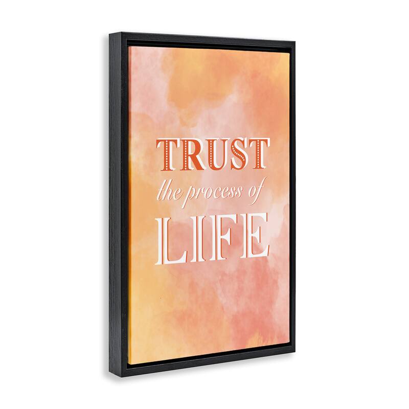 Stupell Trust The Process Of Life Framed Floater Canvas Wall Art Design By Martina Pavlova