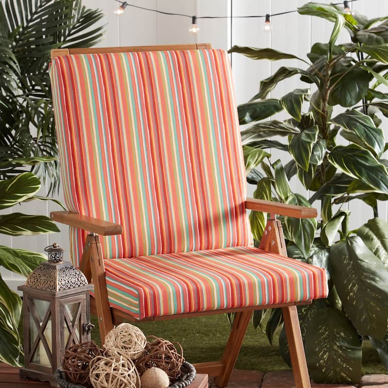 Greendale Home Fashions Outdoor High Back Chair Pad