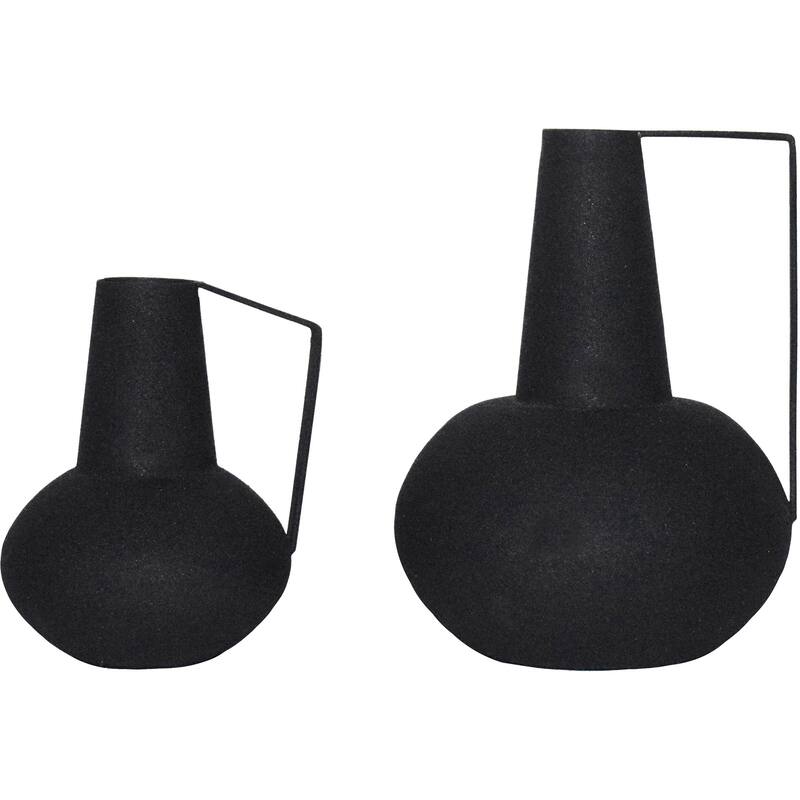 Renwil Monarda Indoor Iron Vase, Matte Black