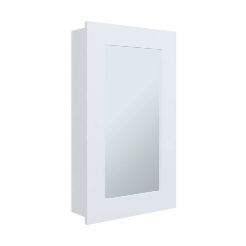 Medicine Cabinet 25.7" H, 1 Door, 3 Shelves, 1 Mirror