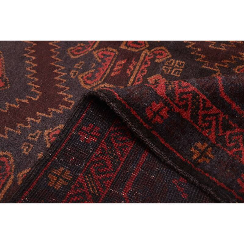 ECARPETGALLERY Hand-knotted Teimani Dark Brown Wool Rug - 3'4 x 5'8