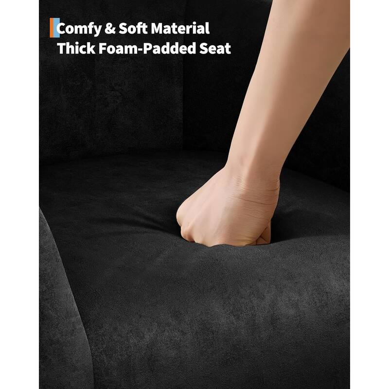 Boucle Fabric Barrel Chairs, with Soft Cushion