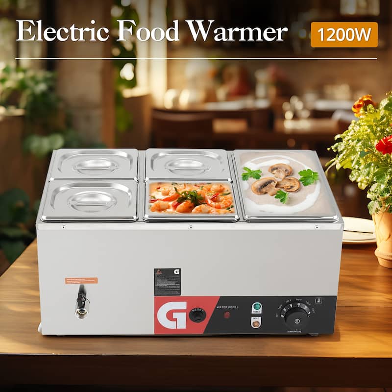 4/5-Pan Electric Commercial Food Warmer for Buffet
