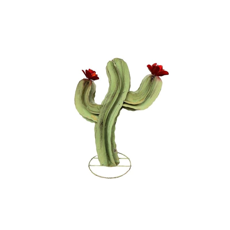 Rustic Arrow Metal Green Cactus for Decor