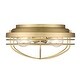 preview thumbnail 5 of 4, Golden Lighting Seaport 2-light Flush Mount in Brushed Champagne Brass
