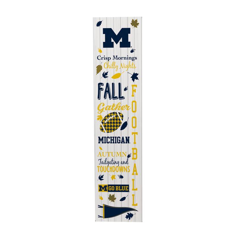47" Double Sided Seasonal Porch Leaner, University Of Michigan - 47" x 11.25"