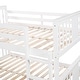 preview thumbnail 9 of 16, Full over Full Wood Bunk Bed with Ladder and Full-Length Guardrail
