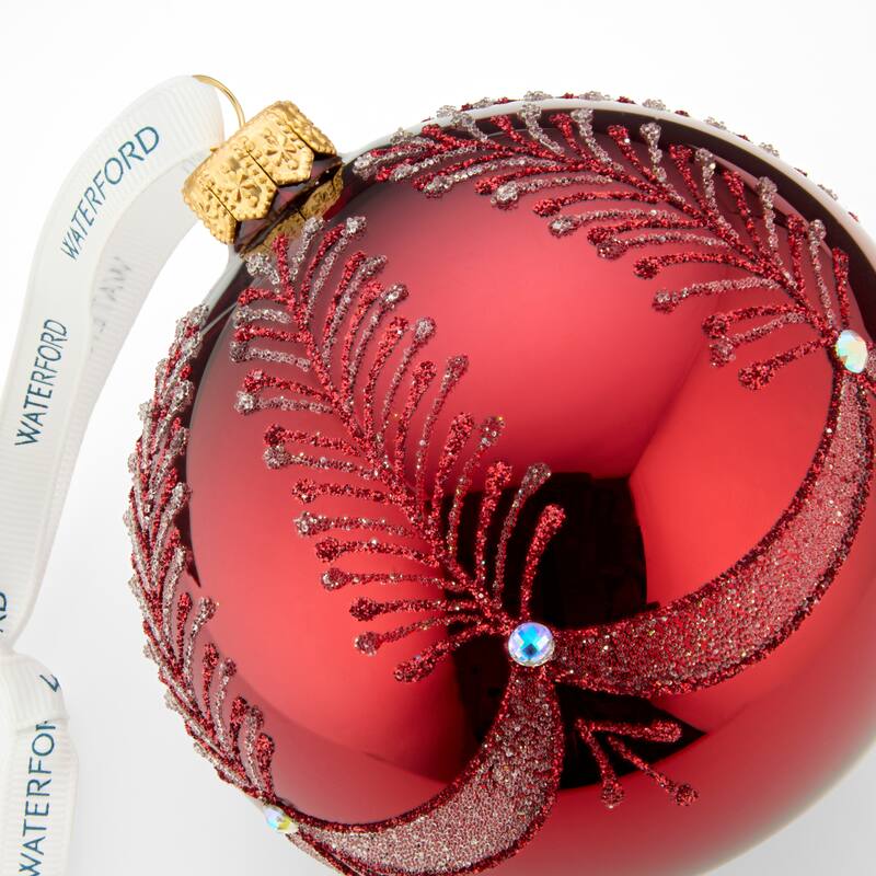 Waterford Holiday Heirlooms Red Bauble Ornament