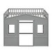 preview thumbnail 40 of 56, Full Size Solid Wood House Loft Bed with Ladder