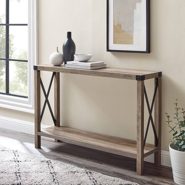slide 2 of 41, Middlebrook Kujawa 46-inch Wide X-frame Farmhouse Entry Table