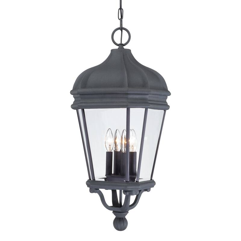 The Great Outdoors 4 Light Lantern Pendant from the Harrison - Black