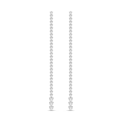 Marquee 4 1/2 CTW Diamond Dangle Earrings in 14K White Gold