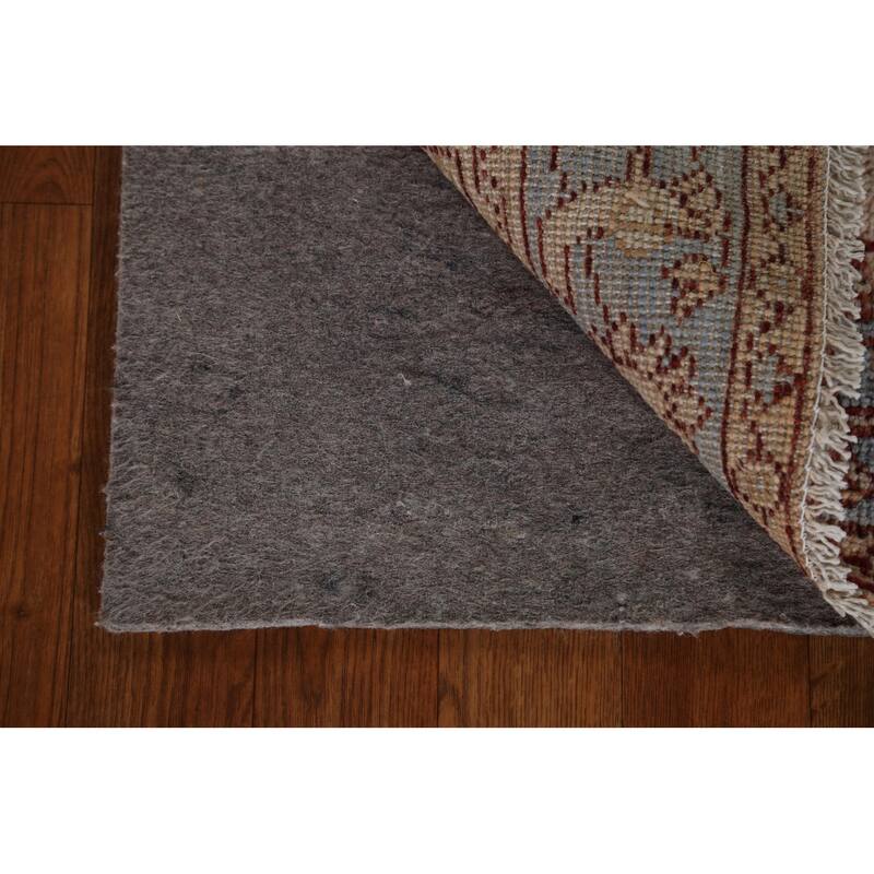 Hand Knotted Oriental 100% Wool Carpet Transitional Geometric Peach Oushak Area Rug - 3' 10'' X 2' 11''