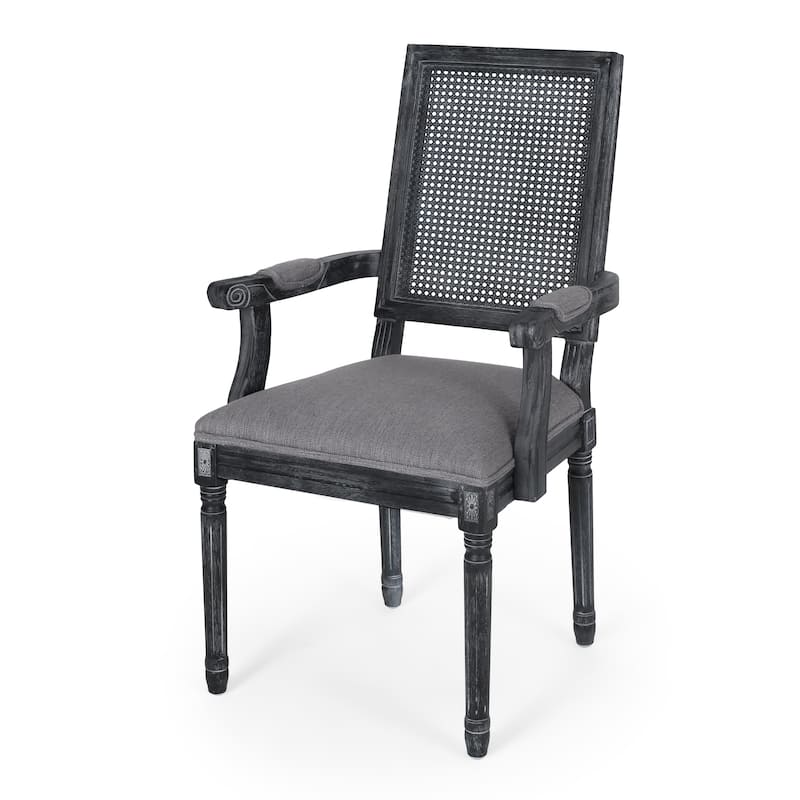 Kitchen Side Chairs, Queen Anne Dining Chairs, Vintage Weathered Finish Kitchen Side Dining Chairs with Rubberwood Frame