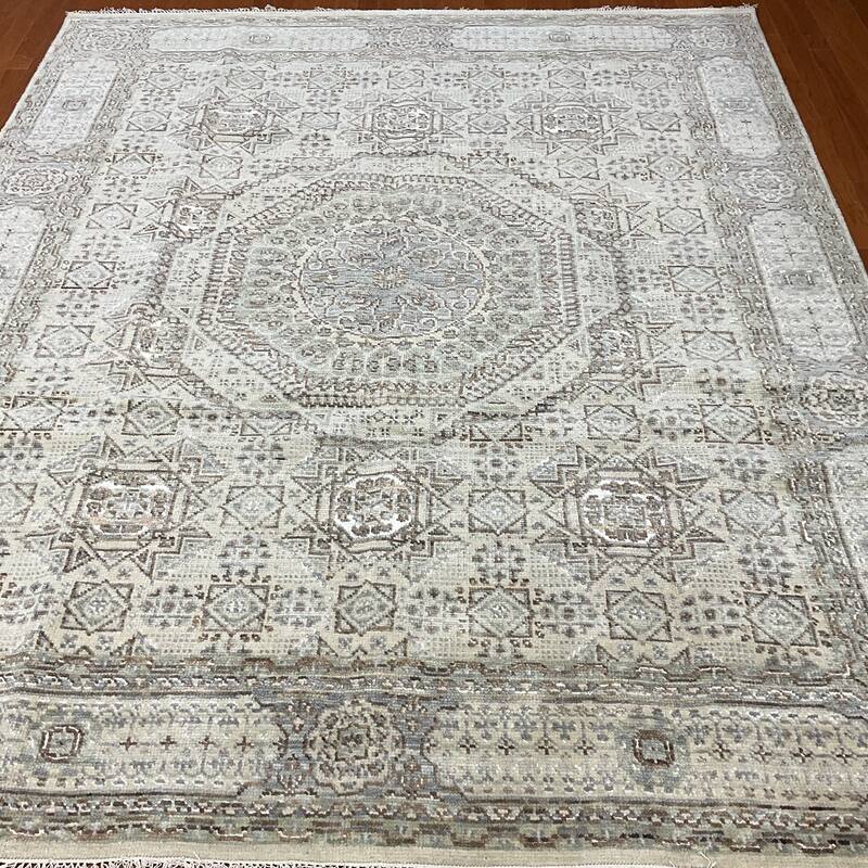 HERAT ORIENTAL Handmade Indo Mamluk Wool Rugs - 8' x 9'7"