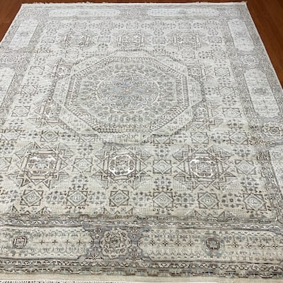 HERAT ORIENTAL Handmade Indo Mamluk Wool Rugs - 8' x 9'7"
