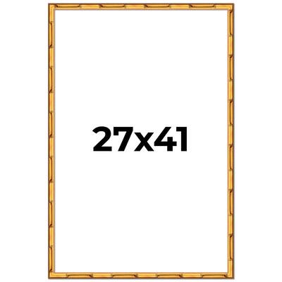 27x41 Frame Gold Bamboo Picture Frame - Complete Modern Photo Frame