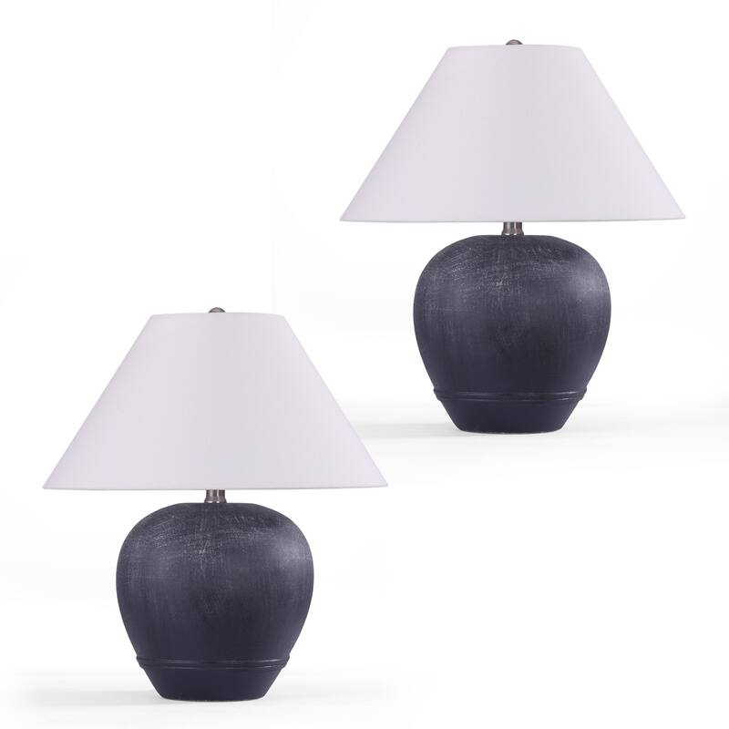 Ceramic Table Lamp with Linen Shade