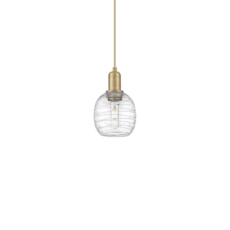 Innovations Lighting 716-1P-10-6 Belfast Pendant Belfast 6" Wide Mini - Brushed Brass / Deco Swirl