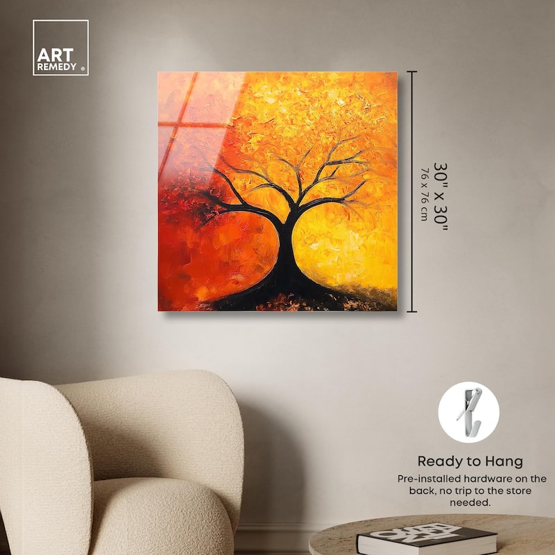 Tree of Opposites I Acrylic by Art Remedy, Ready to Hang
