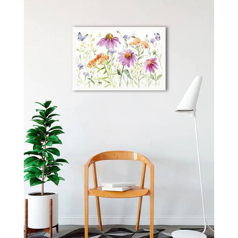 Wild For Wildflowers I Framed Poster - 24 x 36 Inch - White