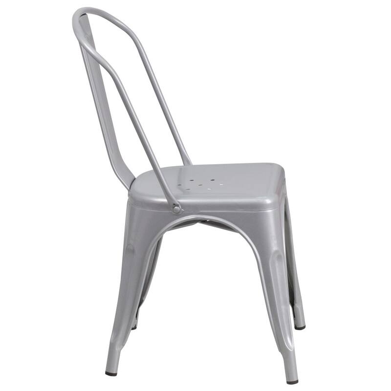Metal Indoor-Outdoor Stackable Chair